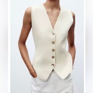 Zara Knit Waistcoat Top